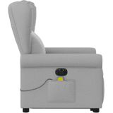 vidaXL Sta-op-massagestoel elektrisch verstelbaar stof wolk grijs