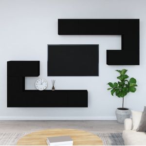vidaXL-Tv-wandmeubel-bewerkt-hout-zwart