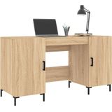 VidaXL Bureau 140x50x75 cm Bewerkt Hout Sonoma Eikenkleurig