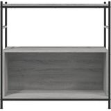 VidaXL Boekenrek 80x30x78,5 cm - Bewerkt Hout en IJzer - Grijs Sonoma