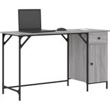 vidaXL Bureau 131x48x75 cm bewerkt hout grijs sonoma eikenkleurig