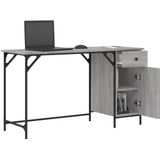 vidaXL Bureau 131x48x75 cm bewerkt hout grijs sonoma eikenkleurig