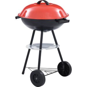 vidaXL Kogelbarbecue houtskool met wieltjes XXL 44 cm