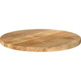 vidaXL Tafelblad rond Ø 60x2,5 cm massief ruw mangohout