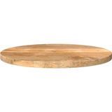 vidaXL Tafelblad rond Ø 60x2,5 cm massief ruw mangohout