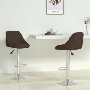 vidaXL Barstoelen 2 st kunstleer bruin