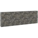 VidaXL Schanskorfmuur met Deksel 300x30x100 cm - Gegalvaniseerd Staal