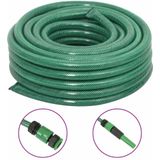 vidaXL Tuinslang met koppelingsset 0,9'' 30 m PVC groen