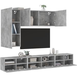 vidaXL-5-delige-tv-wandmeubelset-bewerkt-hout-betongrijs