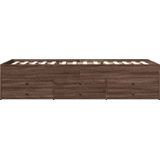 vidaXL Slaapbank met lades 90x190 cm bewerkt hout bruin eikenkleurig