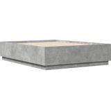 vidaXL Bedframe bewerkt hout betongrijs 140x200 cm