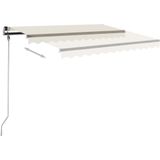 vidaXL Luifel vrijstaand automatisch 450x300 cm crèmekleurig