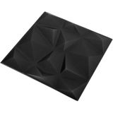VidaXL-24-st-Wandpanelen-3D-6-m²-50x50-cm-diamantzwart