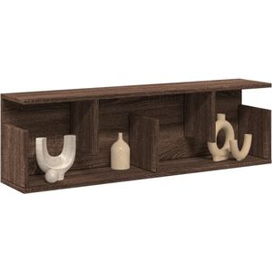 vidaXL Wandkast 100x20x30 cm bewerkt hout bruin eikenkleur