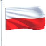 vidaXL Vlag Polen 90x150 cm