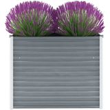 VidaXL Verhoogde Plantenbak 100x40x77 cm - Gegalvaniseerd Staal Grijs