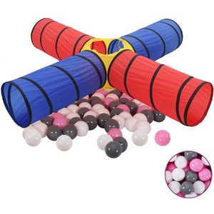 vidaXL Kinderspeeltunnel met 250 ballen meerkleurig