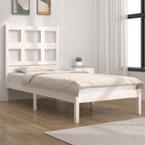 VidaXL Bedframe Massief Grenenhout Wit 90x200 cm