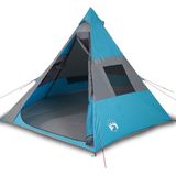 vidaXL Tent 7-persoons waterdicht blauw