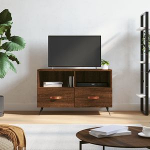 VidaXL Tv-meubel 80x36x50 cm - Bewerkt Hout - Bruineikenkleurig