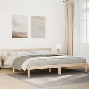 vidaXL Bedframe extra lang zonder matras massief grenenhout 180x210 cm