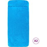 vidaXL-Strandhanddoeken-2-st-400-g/m²-75x200-cm-stof-turquoise