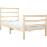 vidaXL Bedframe massief grenenhout 75x190 cm 2FT6 Small Single