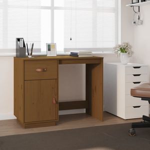 vidaXL-Bureau-95x50x75-cm-massief-grenenhout-honingbruin