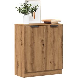 vidaXL Dressoir 60x30x70 cm bewerkt hout artisanaal eikenkleurig