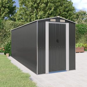 vidaXL-Tuinschuur-192x523x223-cm-gegalvaniseerd-staal-antracietkleurig