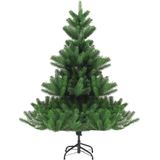 vidaXL Kunstkerstboom Nordmann met LED's en kerstballen 210 cm groen