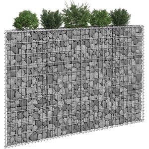 VidaXL Gabion Plantenbak Trapezium 150x20x100 cm - Gegalvaniseerd Staal