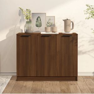 vidaXL Dressoir 90,5x30x70 cm bewerkt hout bruin eikenkleur