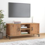 vidaXL Tv-meubel 110x35x48 cm massief grenenhout bruin