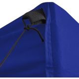 VidaXL Inklapbare Partytent 2x2m Staal Blauw + 4 Zijwanden