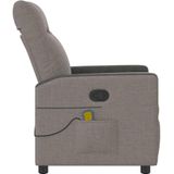 vidaXL Massagestoel verstelbaar stof taupe