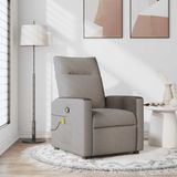 vidaXL Massagestoel verstelbaar stof taupe