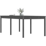 VidaXL Tuintafel 203,5x100x76 cm Massief Grenenhout Grijs