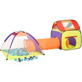 vidaXL Kinderspeeltent met 250 ballen 338x123x111 cm meerkleurig