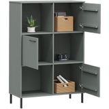 VidaXL-Boekenkast-met-metalen-poten-OSLO-90x35x128,5-cm-hout-grijs