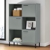 VidaXL-Boekenkast-met-metalen-poten-OSLO-90x35x128,5-cm-hout-grijs