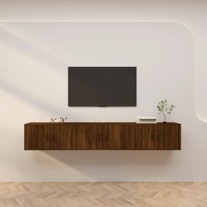VidaXL TV-wandmeubels 3 st 80x34,5x40 cm - Bruineikenkleurig