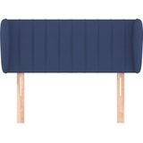 vidaXL Hoofdbord met randen 83x23x78/88 cm stof blauw