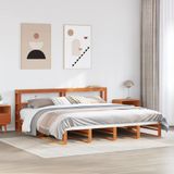 vidaXL Bedframe zonder matras massief grenenhout wasbruin 180x200 cm