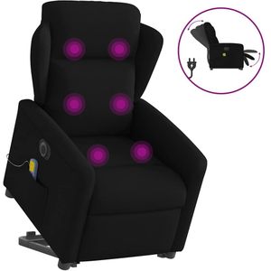 vidaXL Sta-op-massagestoel elektrisch verstelbaar stof zwart