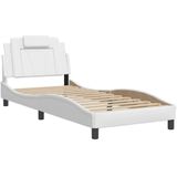 vidaXL Bedframe met hoofdbord kunstleer wit 80x200 cm