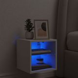 vidaXL Tv-meubel met LED-verlichting 30x28,5x30 cm wit
