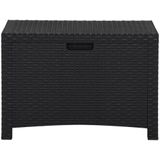 VidaXL Tuinbox 60x54x41 cm - PP Rattan Grafietkleurig