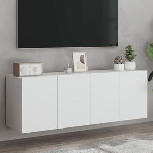 vidaXL Tv-meubels 2 st wandgemonteerd 60x30x41 cm wit