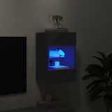 vidaXL Tv-wandmeubel met LED-verlichting 40x30x60,5 cm zwart